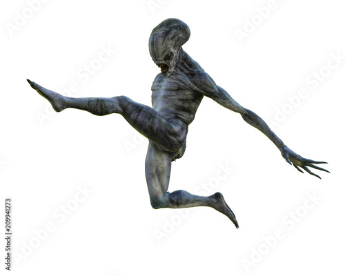 Vászonkép hammerhead alien exploring arround