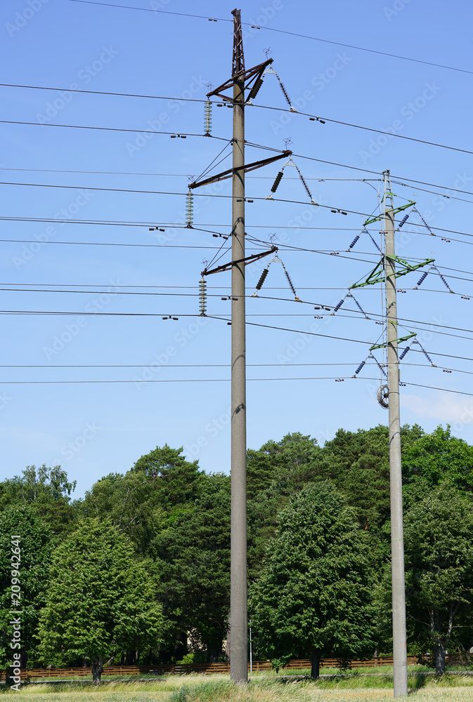 Obraz premium high-voltage power line