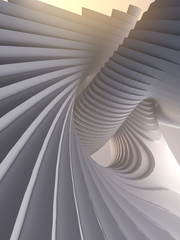 White stripe pattern futuristic background. 3d render illustration