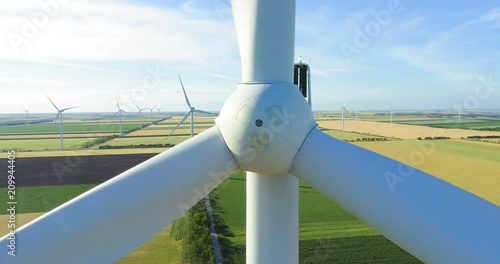 Windmill for electric power production closeup