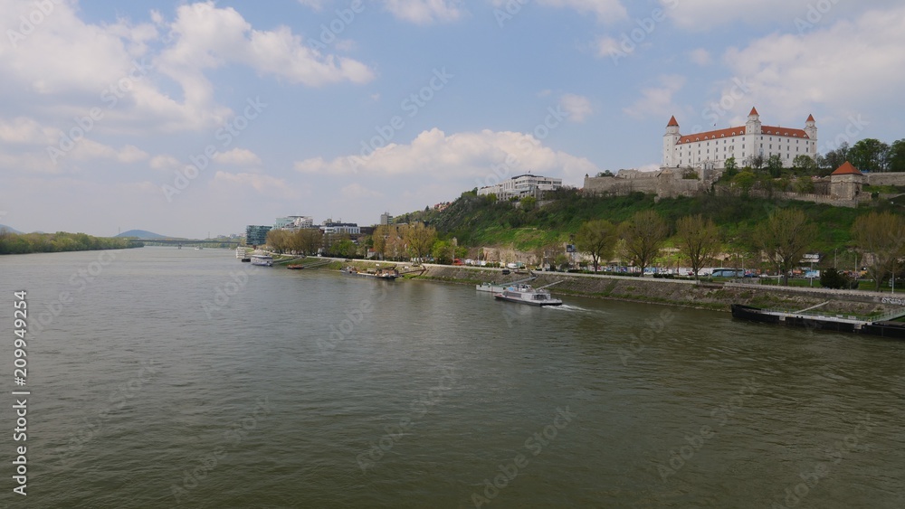 Danube and Bratislava castle