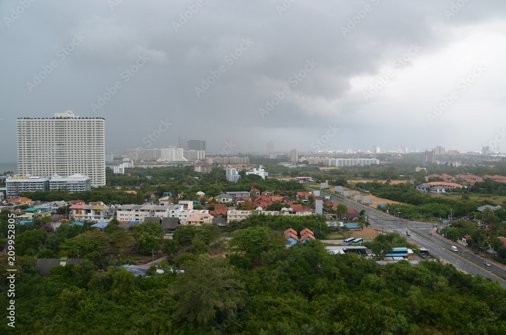 city panorama pattaya view thailand