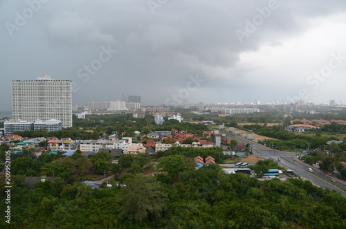 Fototapeta Naklejka Na Ścianę i Meble -  city panorama pattaya view thailand