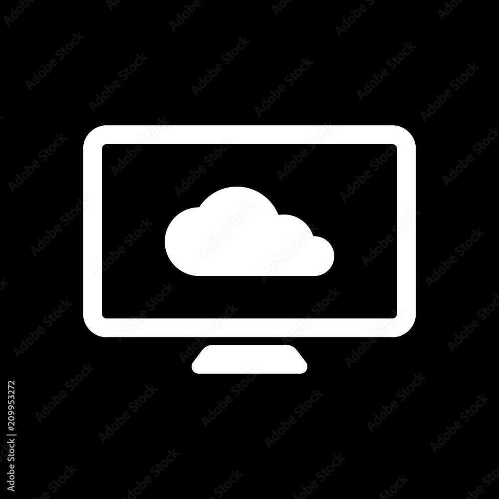 database, cloud technology, computer and cloud. simple icon. Whi database, cloud technology, computer and cloud. simple icon. Whi