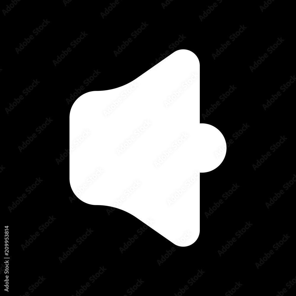 Simple volume max. White icon on black background. Inversion Simple volume max. White icon on black background. Inversion