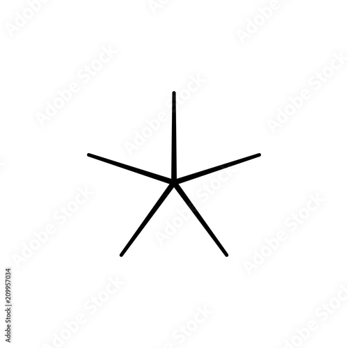 star line icon. Element of star icon for mobile concept and web apps. Thin line star icon can be used for web and mobile. Premium icon © Anar