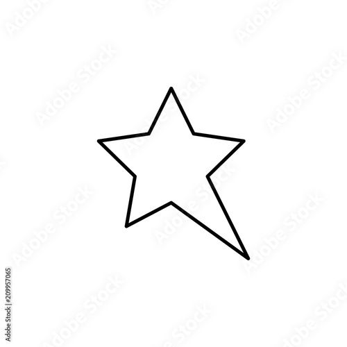 elongated star line icon. Element of star icon for mobile concept and web apps. Thin line elongated star icon can be used for web and mobile. Premium icon