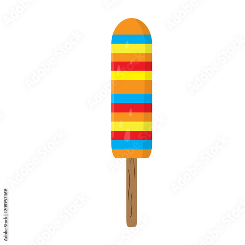 Isolated sweet popsicle icon