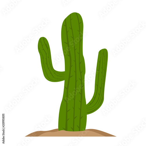 Isolated retro cactus icon