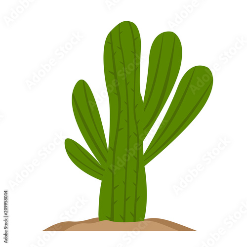 Isolated retro cactus icon