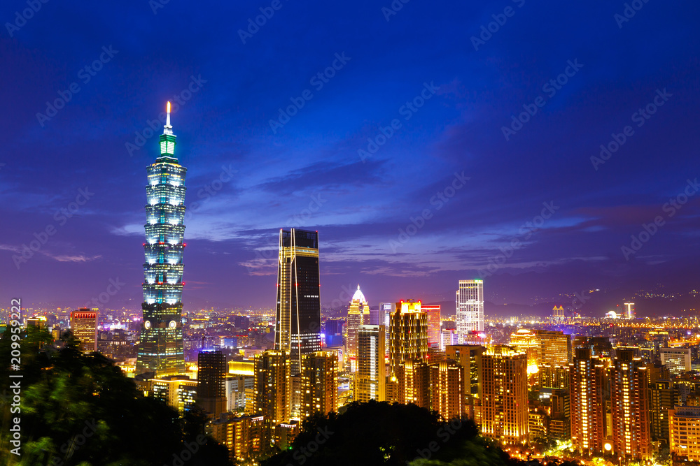 Obraz premium Tajwan Pejzaż Tajpej