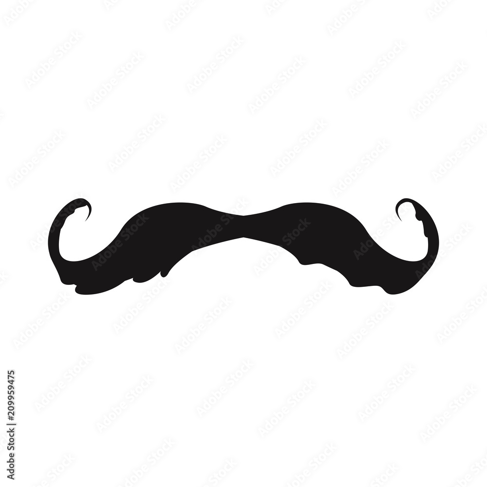 Isolated mustache icon