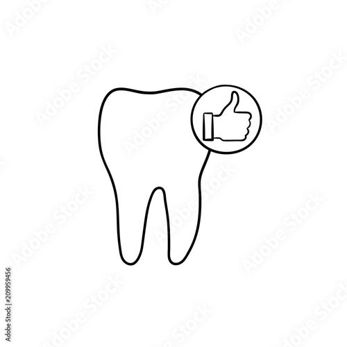 Tooth health and stomatology hand drawn outline doodle icon. Dentist, hygiene and treatment medical concept. Vector sketch illustration for print, web, mobile and infographics on white background.