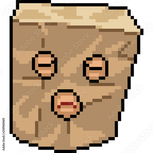 vector pixel art shame mask
