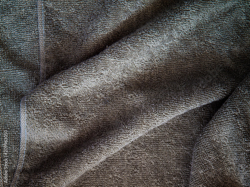 Grey Towel Fabric Texture Background.