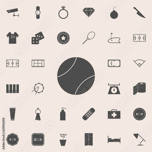 tennis ball icon. Detailed set of  Minimalistic  icons. Premium quality graphic design sign. One of the collection icons for websites, web design, mobile app