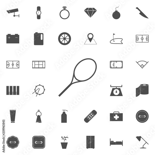 tennis racquet icon. Detailed set of  Minimalistic  icons. Premium quality graphic design sign. One of the collection icons for websites, web design, mobile app