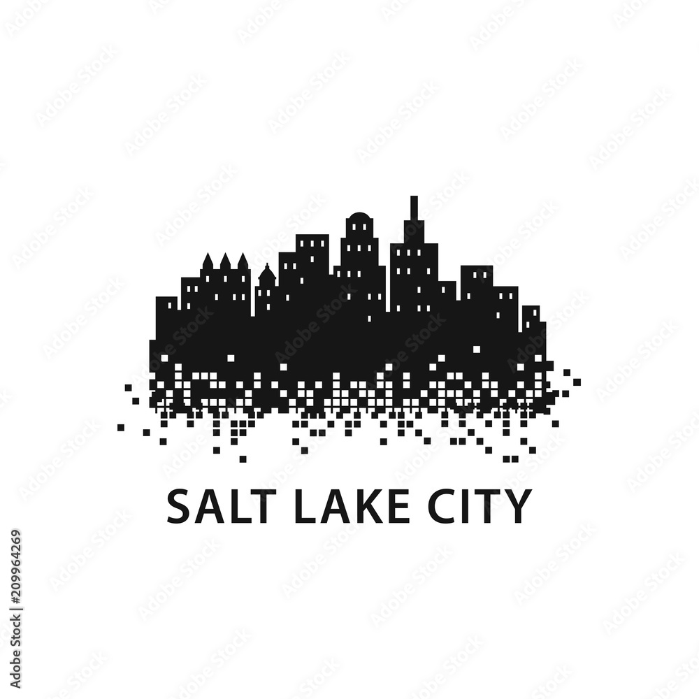 Obraz premium Salt Lake City Skyline Logo Vector