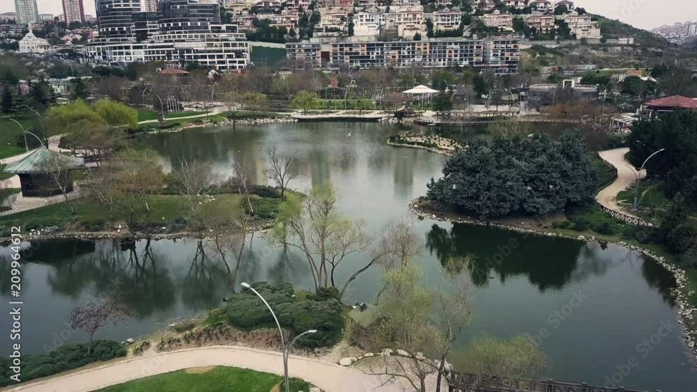 Aerial view of a lake near the İstanbul Turkey Aerial view of a lake near the İstanbul Turkey