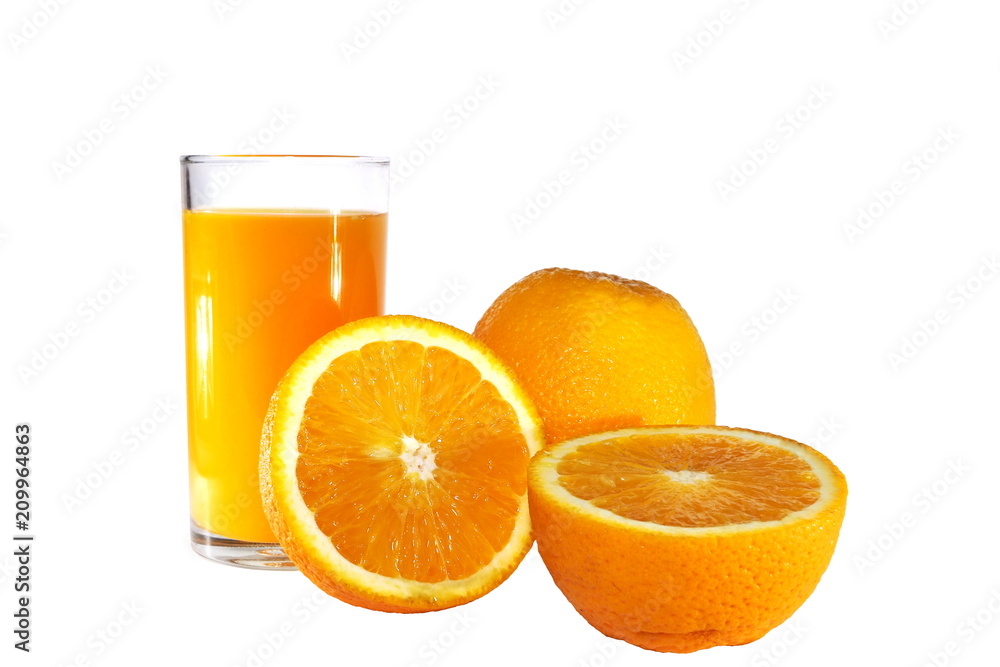 Fresh orange fruit on white background Fresh orange fruit on white background
