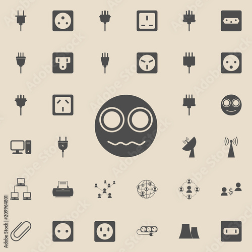 an indignant smiley icon. Detailed set of  Minimalistic  icons. Premium quality graphic design sign. One of the collection icons for websites, web design, mobile app