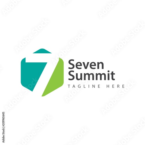 Seven Summit Vector Template Design Illustration