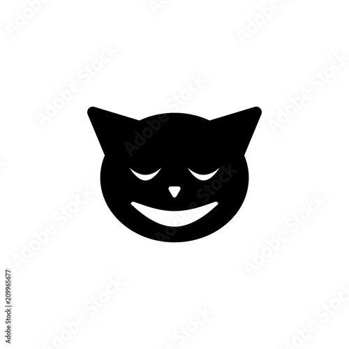 relieved cat icon. Element of emotions icon for mobile concept and web apps. Detailed relieved cat icon can be used for web and mobile