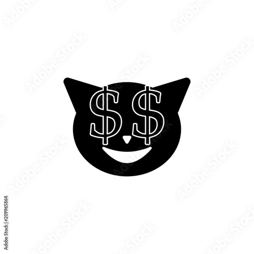 lover of money cat icon. Element of emotions icon for mobile concept and web apps. Detailed lover of money cat icon can be used for web and mobile