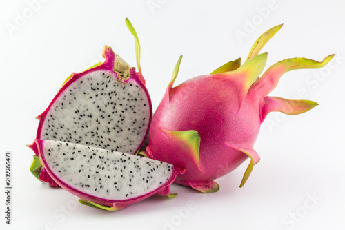 Dragon fruit isolated on white background