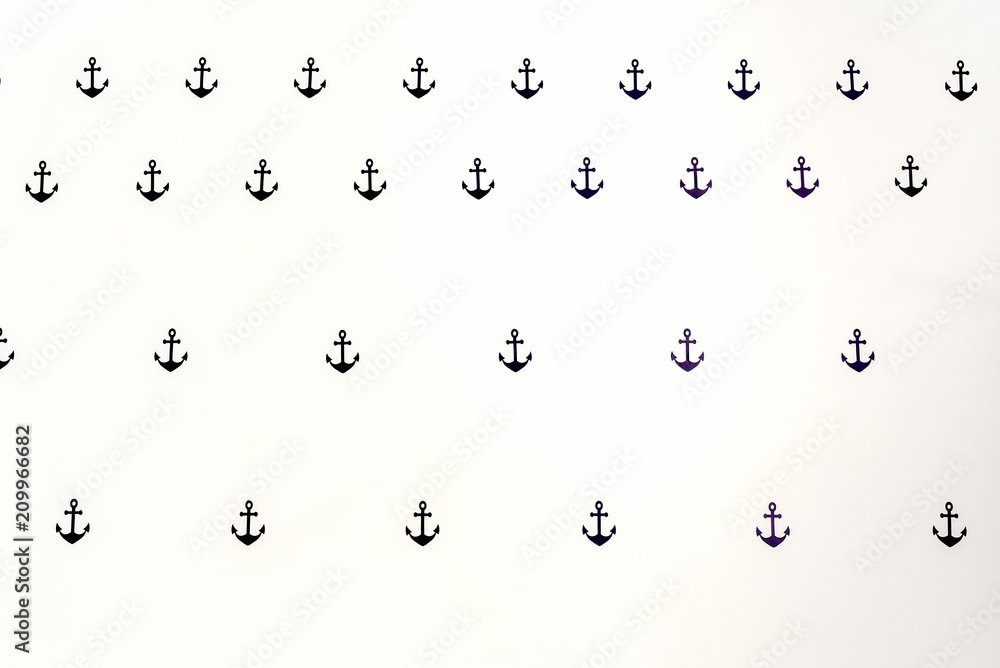 Anchor on the white wall in children room. Anchors background.Photo. Anchor on the white wall in children room. Anchors background.Photo.