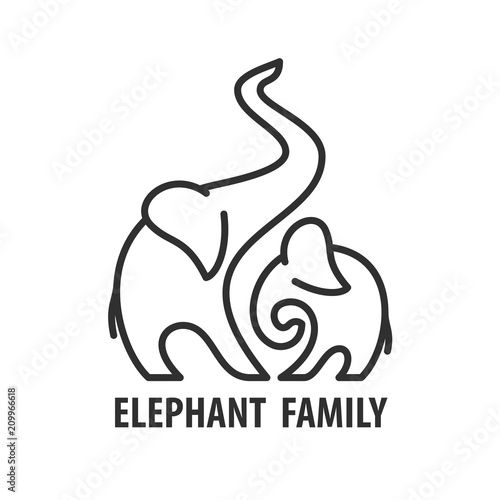 Logo template of elephant