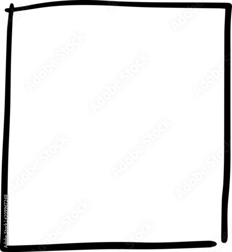 Black Hand-drawn rectangle