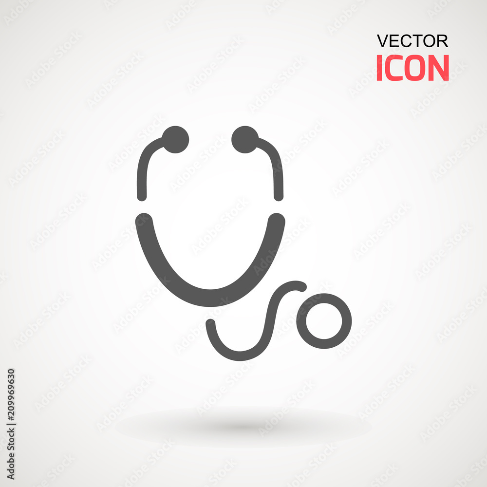Stethoscope icon in trendy flat style isolated on background. Stethoscope Icon - Medical Health Care Symbol Glyph Vector illustration . Page symbol for your web site design logo, app, UI Stethoscope icon in trendy flat style isolated on background. Stethoscope Icon - Medical Health Care Symbol Glyph Vector illustration . Page symbol for your web site design logo, app, UI