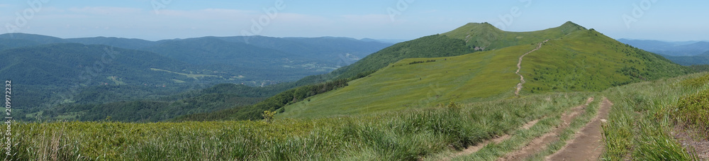 Bieszczady mountains, Poloniny mountains - panorama