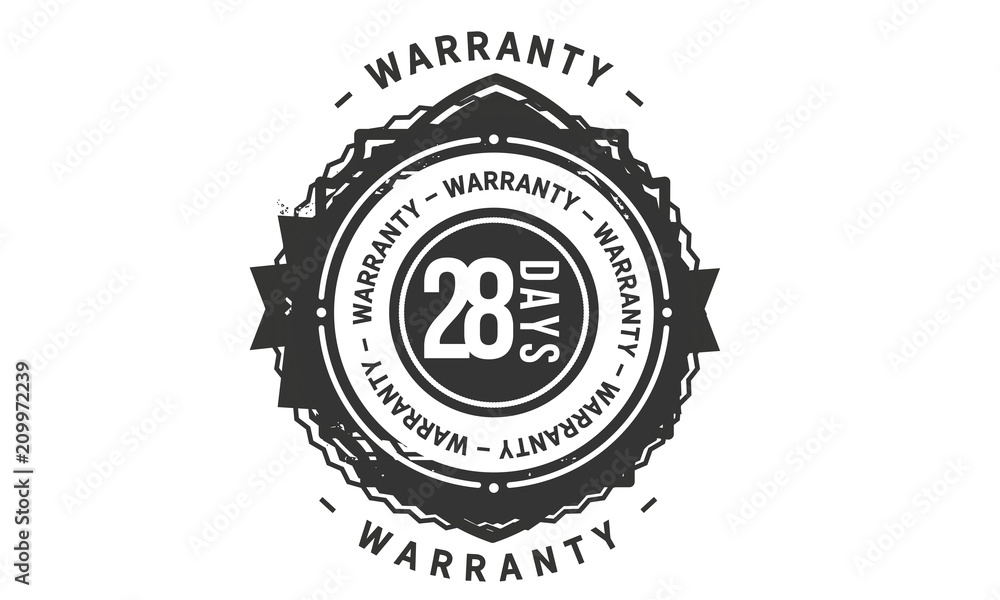 Fototapeta premium 28 days warranty icon vintage rubber stamp guarantee