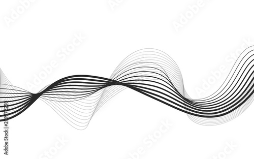 curvy abstract line wave graphic gray background