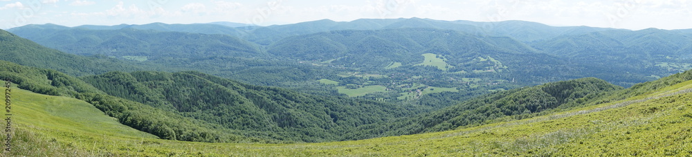 Bieszczady mountains - panorama/ panoramic photograph