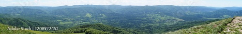 Fototapeta Naklejka Na Ścianę i Meble -  Bieszczady mountains - panorama/ panoramic photograph