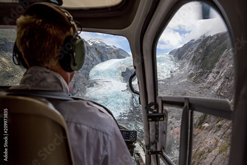 Franz Josef Glacier New Zealand December 22nd 2014 : Approaching the glacier via helicopter