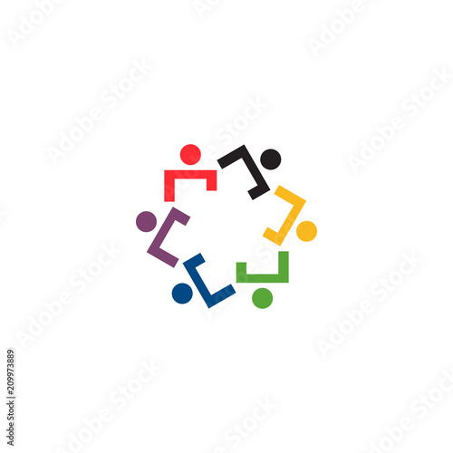 Community people organization logo icon template