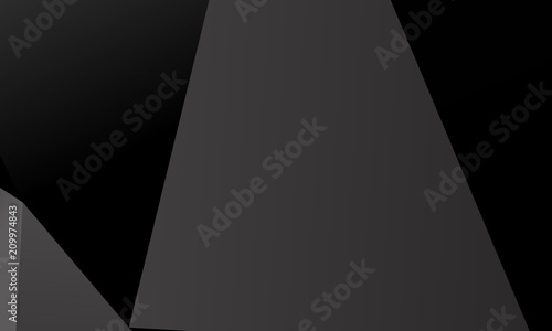 Black  gray polygon background. Vector imitation of the 3D illustration. Pattern with triangles of different scale. 