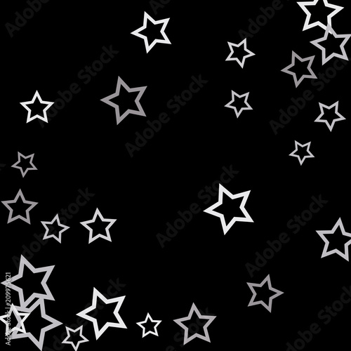 Colorful Stars Confetti  Mystery Sparkling Vector Background. Trendy Glowing Magic Glitter  Lights. Festive Falling Colorful Stars Confetti for Ads  Posters. 