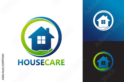 House Care Logo Template Design Vector, Emblem, Design Concept, Creative Symbol, Icon