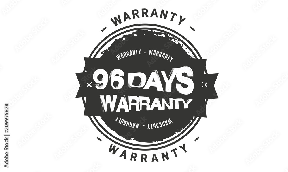Fototapeta premium 96 days warranty icon vintage rubber stamp guarantee