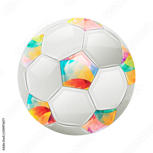 Abstract colorful football.
