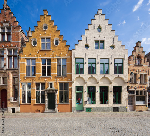Traditional medieval architecture in the old town of Bruges  Brugge   Belgium