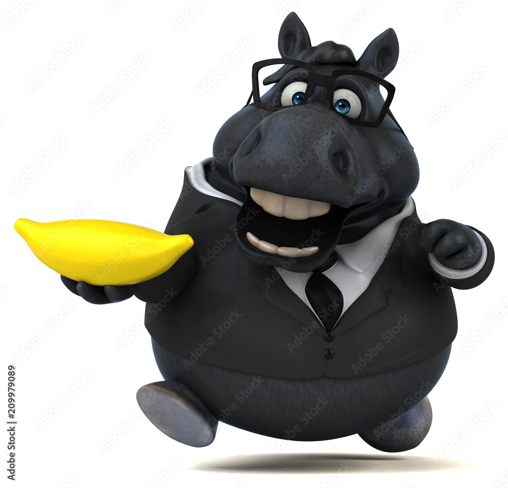 Naklejka premium Fun horse - 3D Illustration