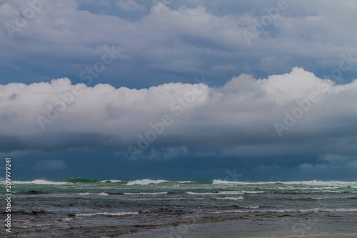 Stormy weather and a sea in Puerto Viejo de Talamanca  Costa Rica