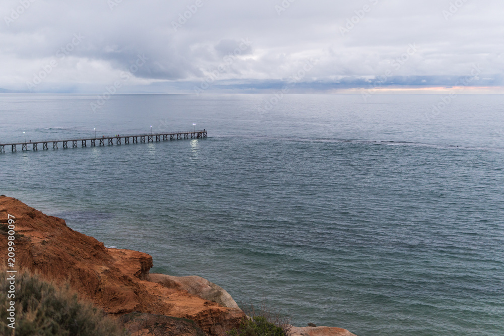 Port Noarlunga Jetty view from top of Cliff