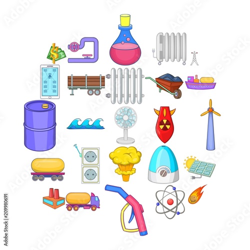 Oil icons set. Cartoon set of 25 oil vector icons for web isolated on white background